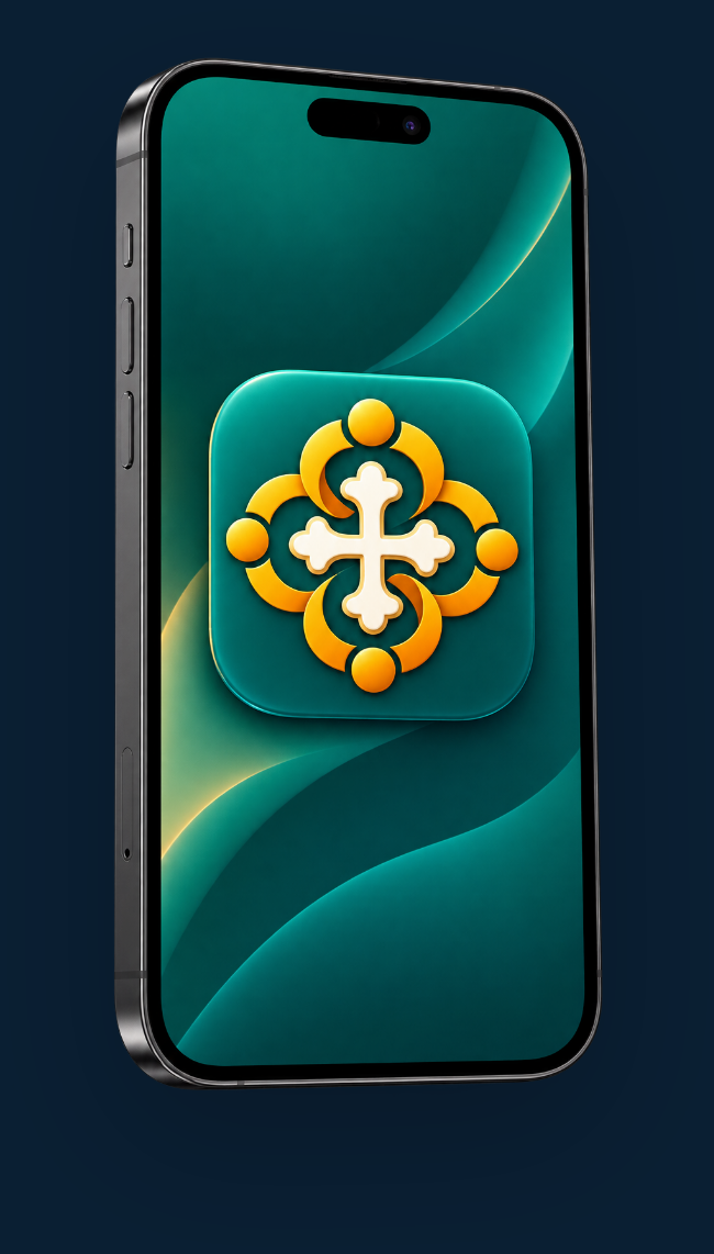 هاتف يعرض أيقونة تطبيق St. Mary